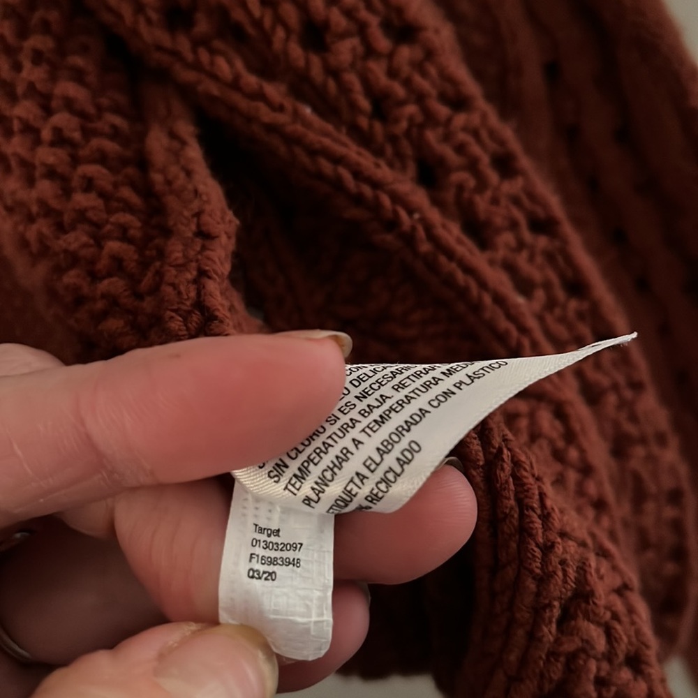 Universal Thread | Small Rust Ruffle Knit Cardigan - Picture 5 of 7